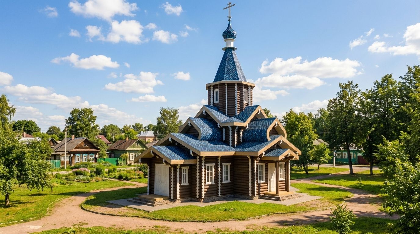 Проект храма из бревна