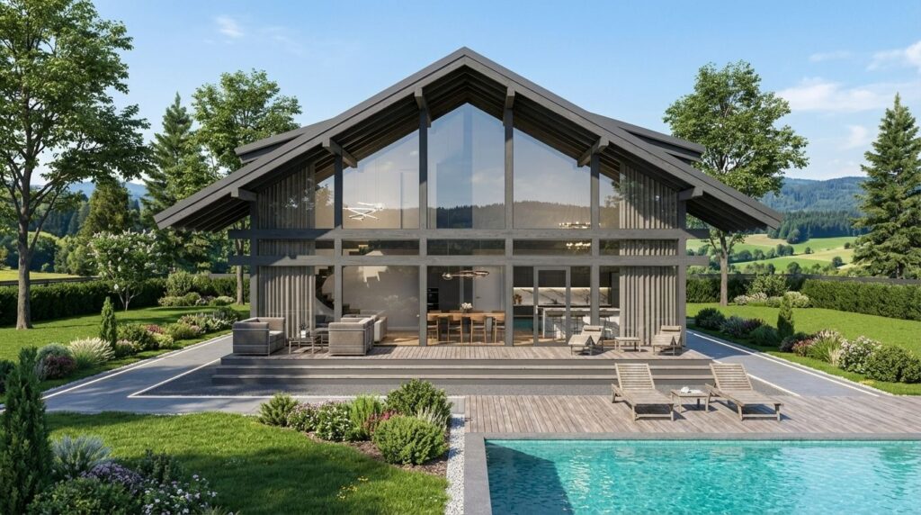 Дом фахверк брус