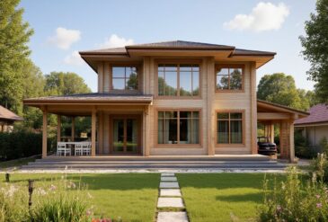 Проект дома из бруса в стиле Райта. Проекты домов из бруса