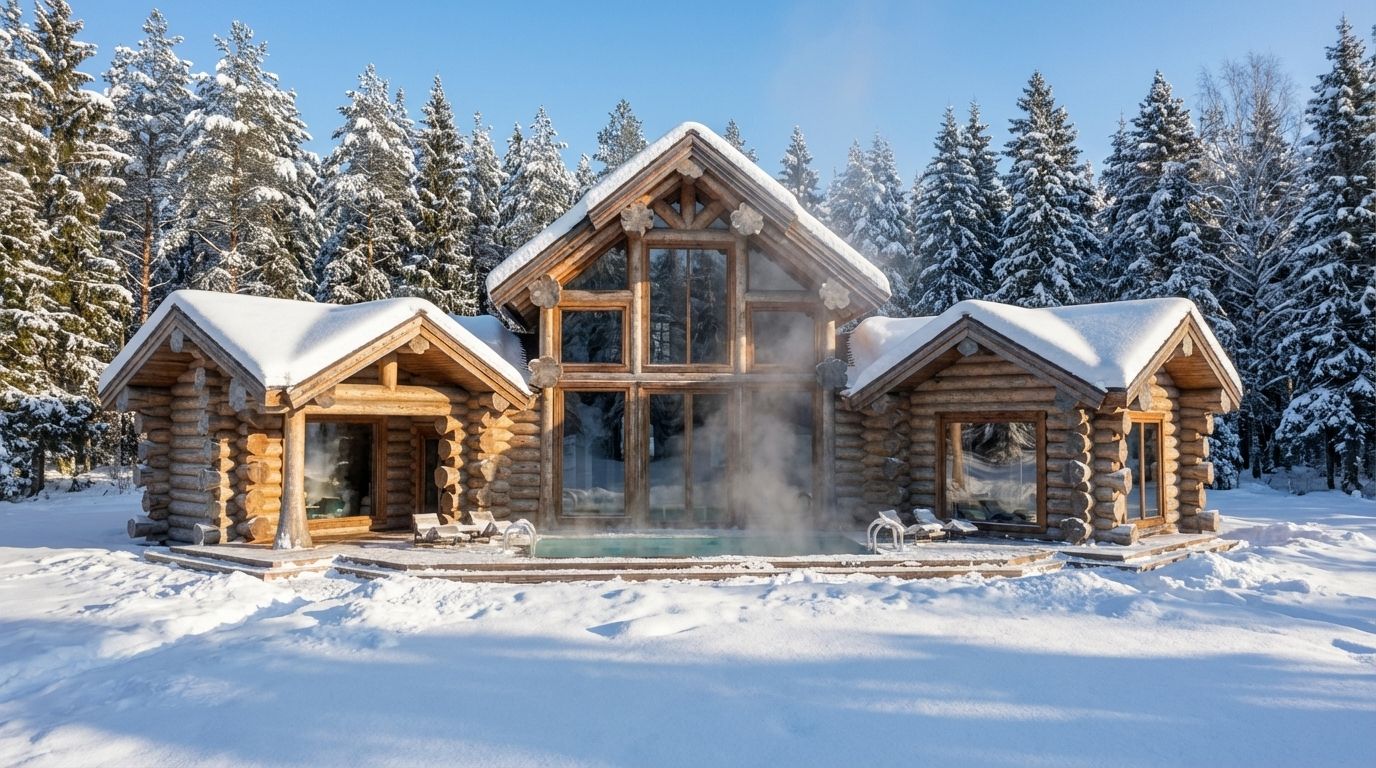 Проекты бань и домов из дерева. Post&Beam.