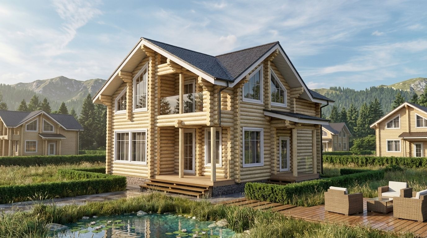 Проект дома из дерева. ОЦБ на Алтае