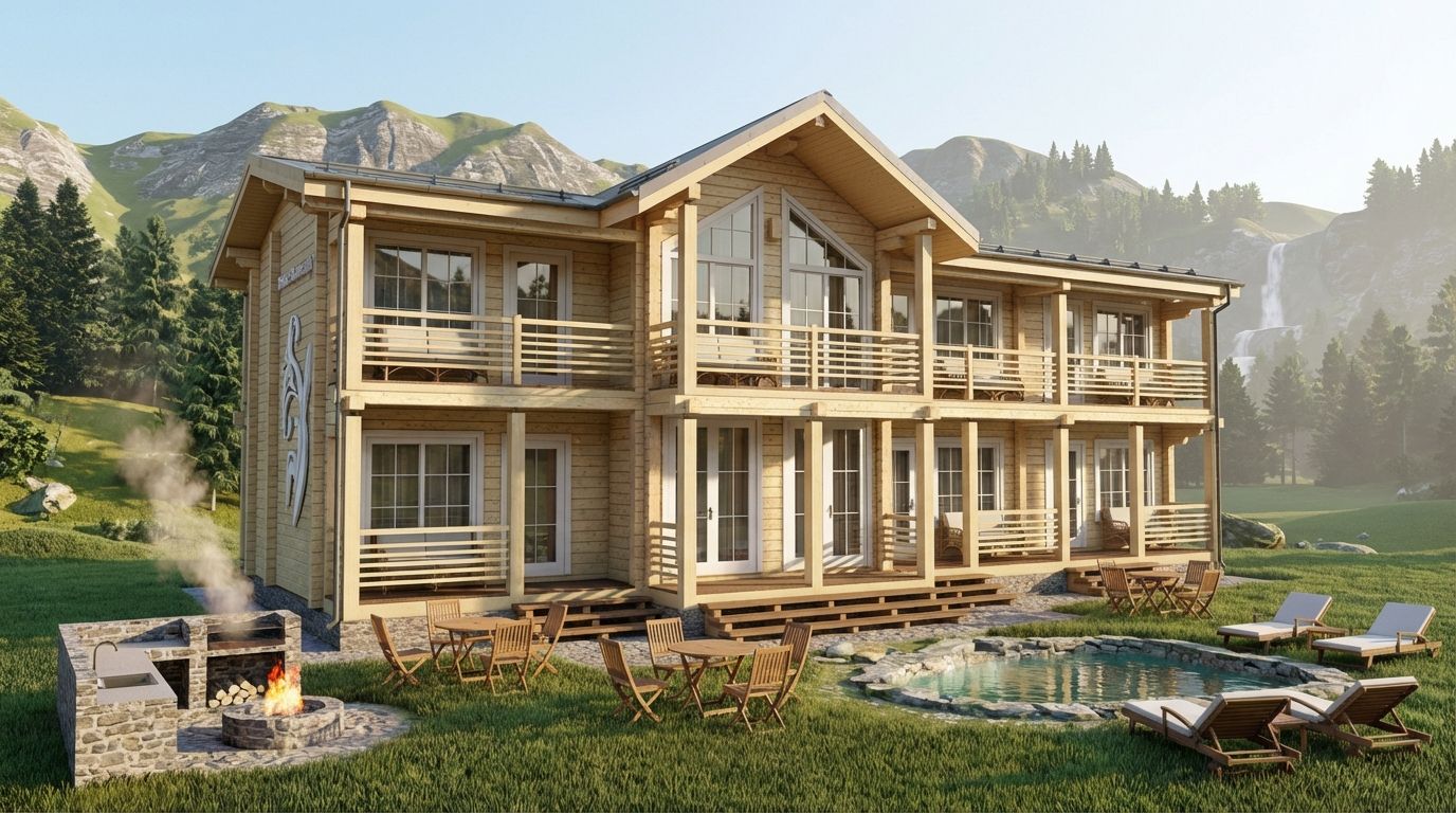 Проект отеля из бруса