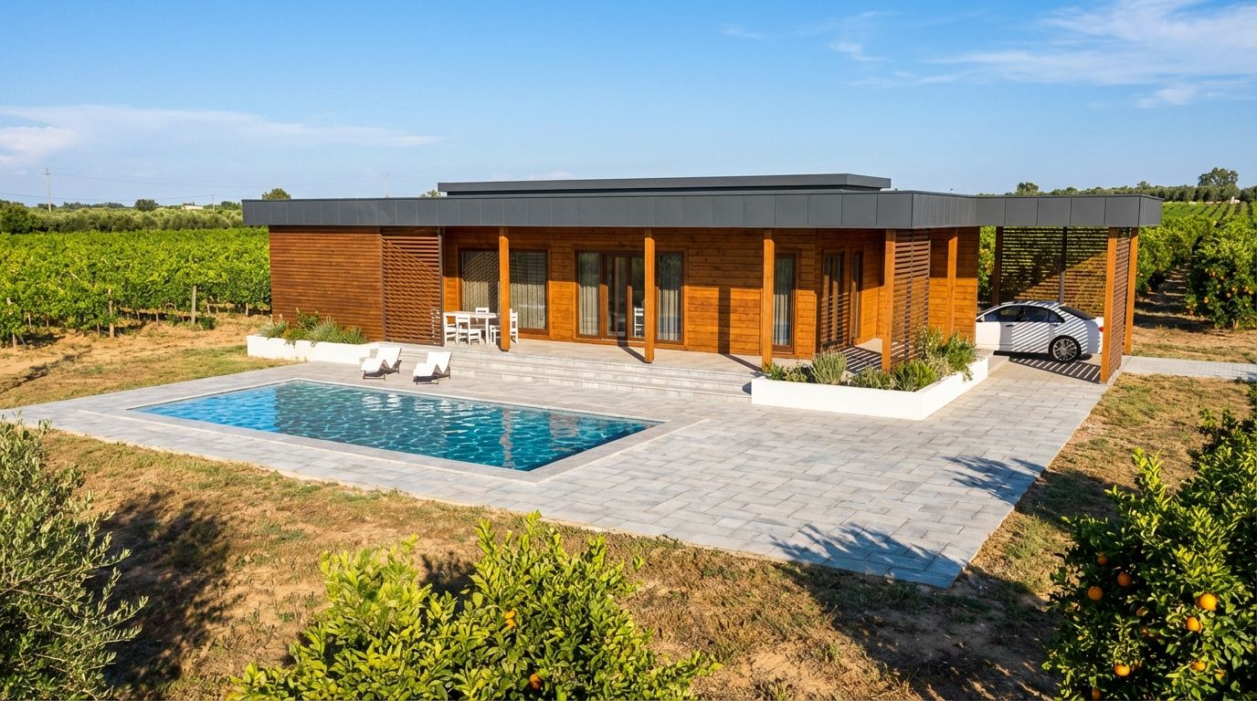 Современный дом из бруса