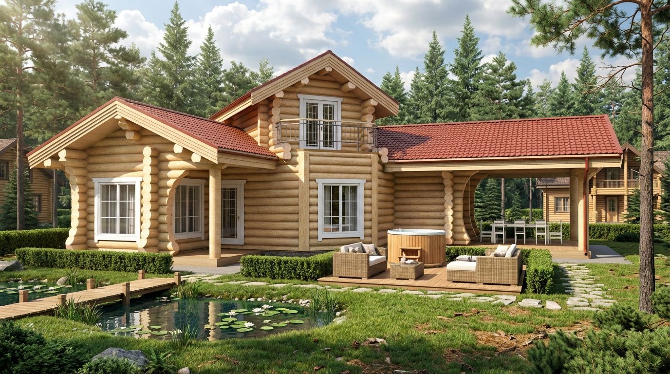 Баня из бревна