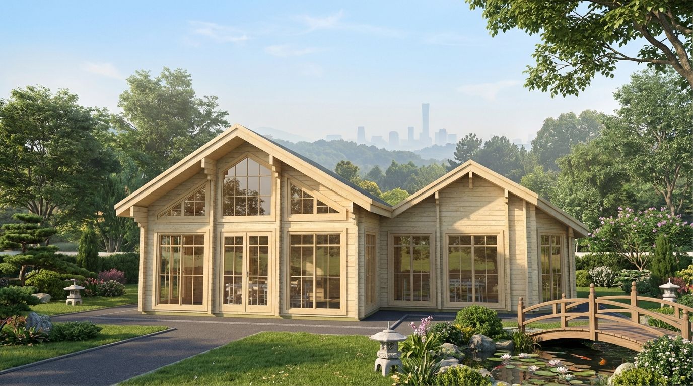 Проект чайного домика из бруса в Пекине